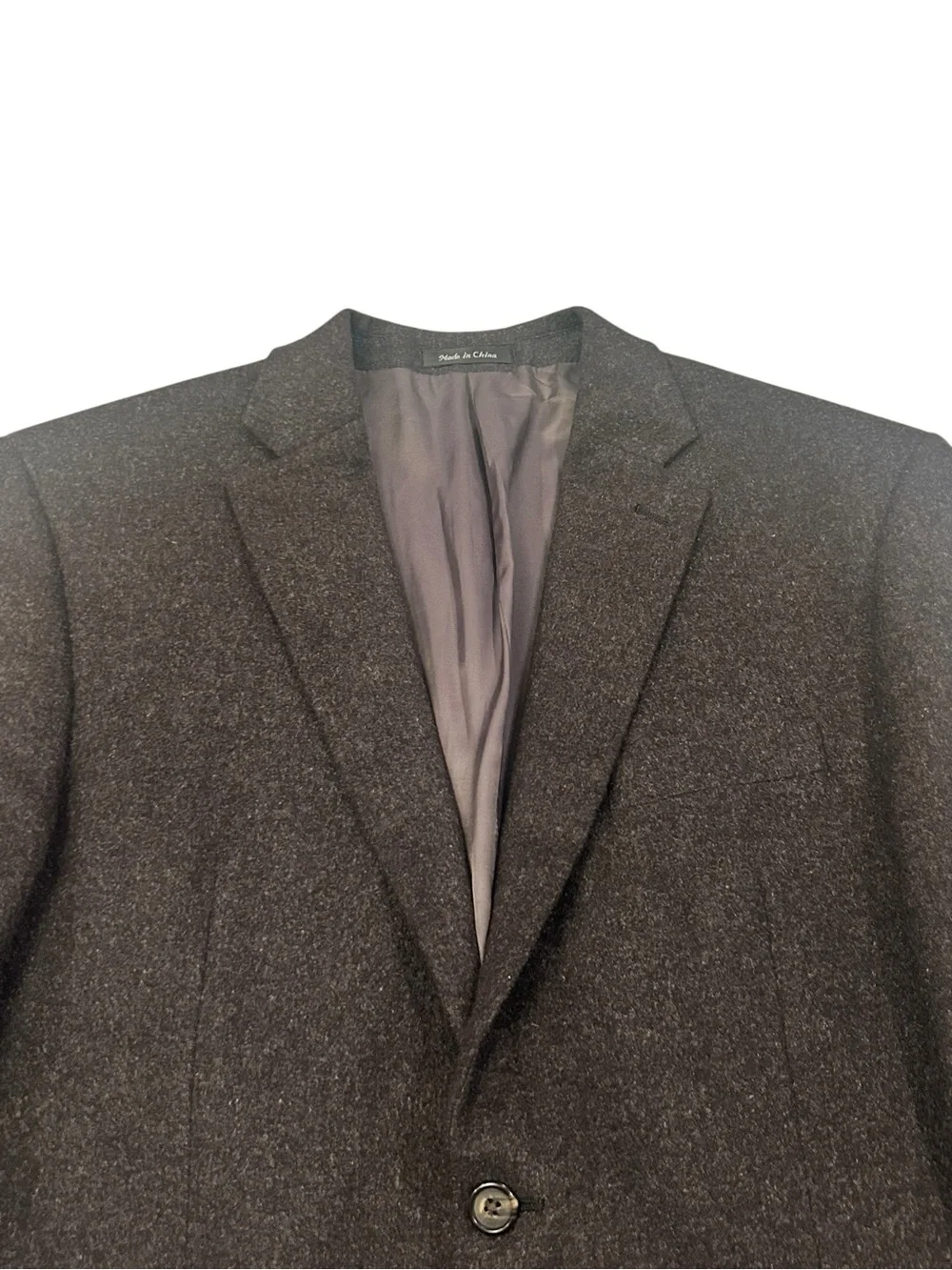 Lauren Ralph Lauren 100% Camel Hair Gray Two-Button Men's Sport Coat 42R
